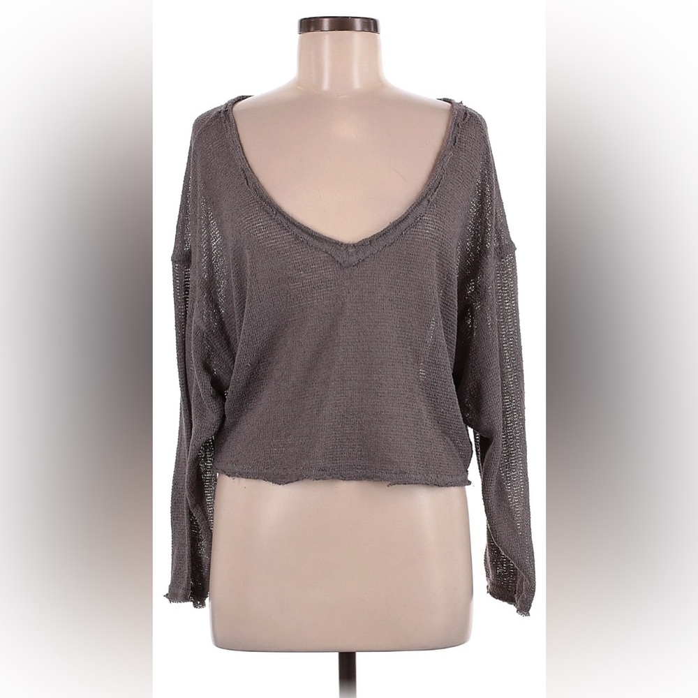 Out From Under Logan Jersey Slouchy V-Neck Top